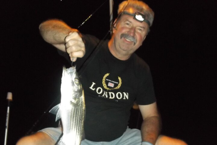 Lake Mead striped bass caught at night